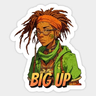 Jamaican Manga Boy Big up Sticker